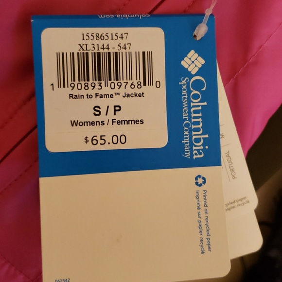 🆕️NWT Columbia Rain to Fame Jacket Sz Small - Picture 6 of 8